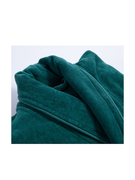 Nef-Nef Homeware Paradise Bathrobe with Collar Green 380gr/m²