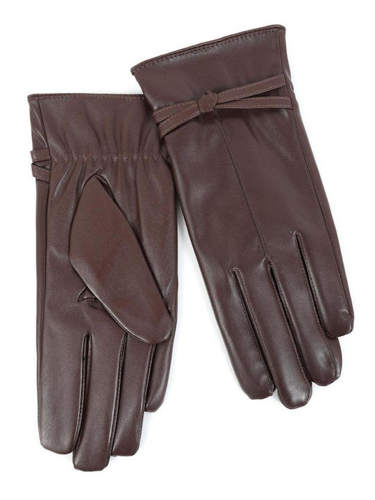 Doca Unisex Leather Gloves Beige