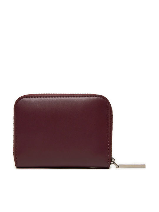 Small Leather Women's Wallet with RFID Burgundy