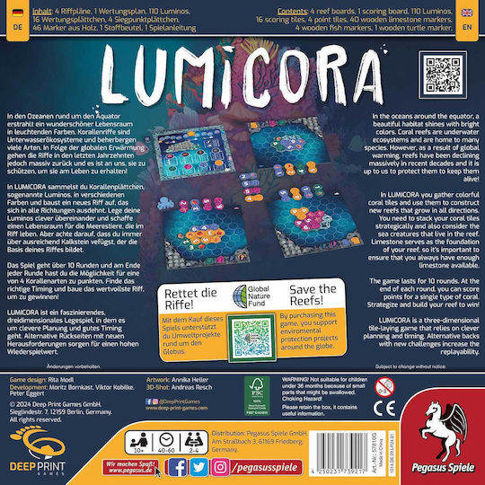 Επιτραπέζιο Παιχνίδι Lumicora για 2-4 Παίκτες 10+ Ετών (EN) Pegasus Spiele