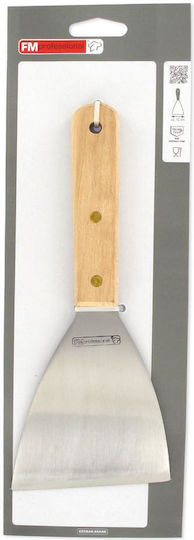 Fm Professional Σπάτουλα Grill-ψησταριάς Ανοξείδωτη Λαβή Οξιάς 24 × 10 Cm