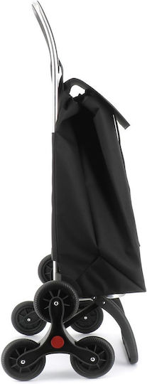 Shopping Trolley Black 46.5x8x113cm