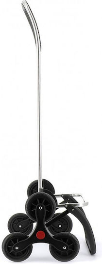 Shopping Trolley Black 46.5x8x113cm