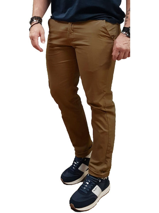 Rebase Men's Trousers Chino Camel, Brown