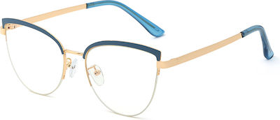 Techsuit Blue Light Blocking Glasses Butterfly Blue