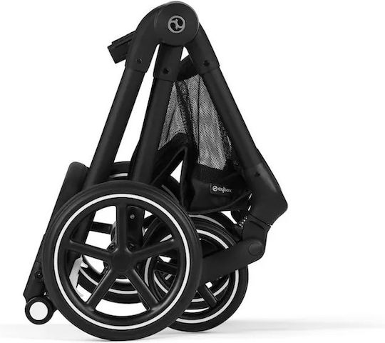 Cybex Eos Lux Ρυθμιζόμενο Καρότσι Μωρού Kατάλληλο για Nεογέννητο Moon Black | 13kg