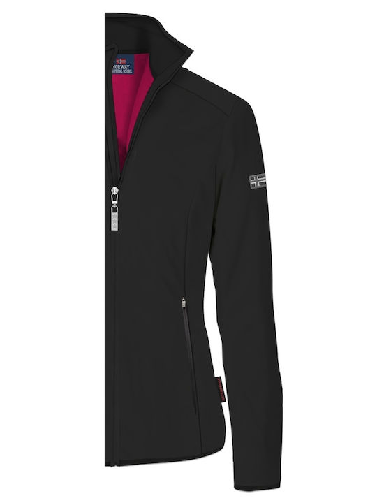 Scuola Nautica Italiana Women's Short Sports Jacket for Winter BLACK