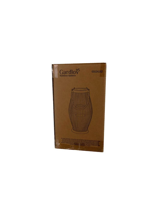 Wooden Lantern Brown 23x17x40cm
