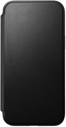 Nomad Umschlag Rückseite Leder Schwarz (iPhone 15 Plus / 16 Plus)