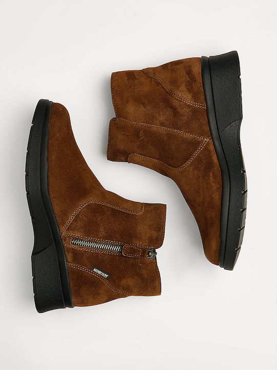 Leder Stiefeletten Damen Braun