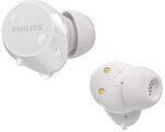 Philips TAT1209 In ear Bluetooth хендсфри Слушалки с Устойчивост на Пот и Кутийка за Зареждане Бял