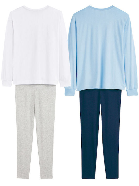 La Redoute Collections Παιδική Πιτζάμα Καλοκαιρινή Βαμβακερή Λευκή