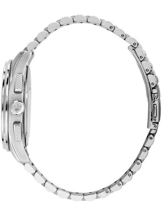 Maserati Мъжки Часовник 42mm Хронограф На Батерия Със Сребрист Ацетиленов Гривна