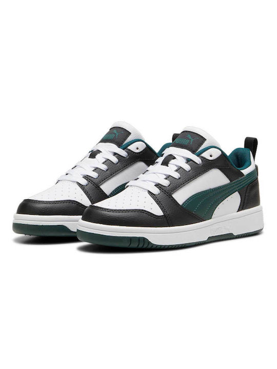 Rebound V6 Kinder Sportschuhe Basketball mit Schnürsenkeln Schwarz