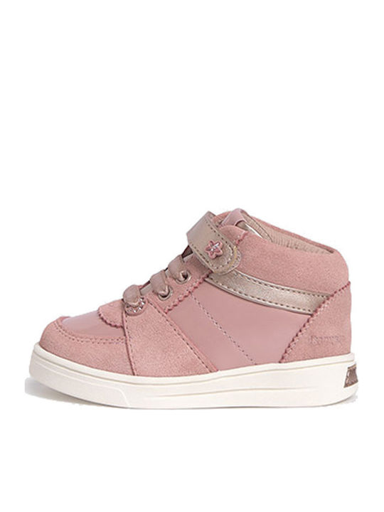 Kinder Sneakers Hoch mit Klettverschluss Rosa