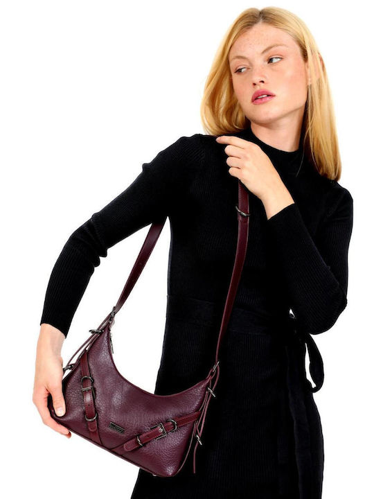 Doca Damen Tasche Crossbody Burgundisch