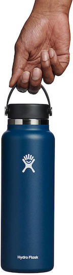 Hydro Flask Hydro Flask Wide Mouth Μπουκάλι Θερμός Ανοξείδωτο BPA Free 1.2lt INDIGO