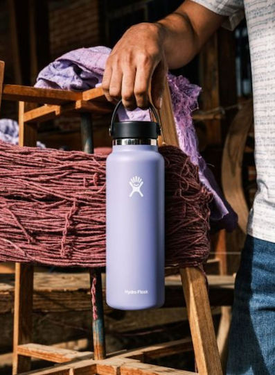 Hydro Flask Hydro Flask Wide Mouth Μπουκάλι Θερμός Ανοξείδωτο BPA Free 1.2lt INDIGO