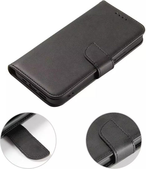 Hurtel Magnet Wallet Δερματίνης Μαύρο (Realme 11 Pro / 11 Pro+)