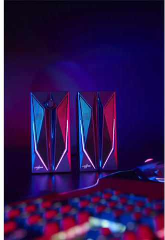 HAMA uRage BLAST-R 200 Компютърни тонколони 2.0 с RGB осветление и мощност 2.5W в Черен цвят