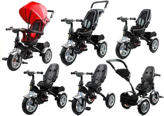 Lean Toys Спортно Превозно Средство с Ръкохватка за Родител за 3+ Години Червено