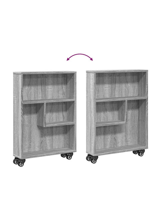 Grey Sonoma Bookcase 48x13x68cm
