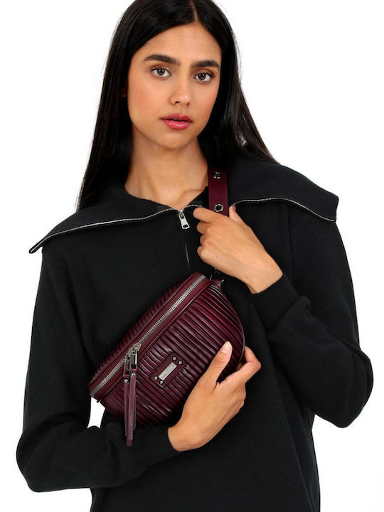 Doca Damen Tasche Crossbody Burgundisch