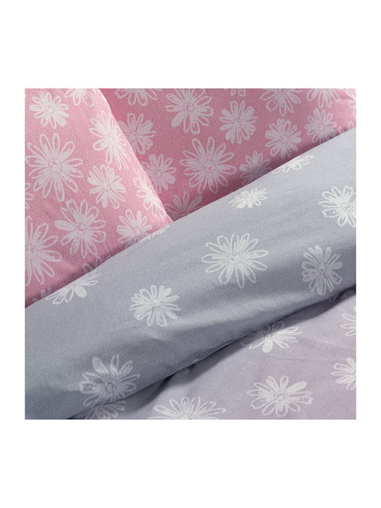 Lino Home Duvet Cover Set Queen with 2 Pillowcases 220x240 Pink