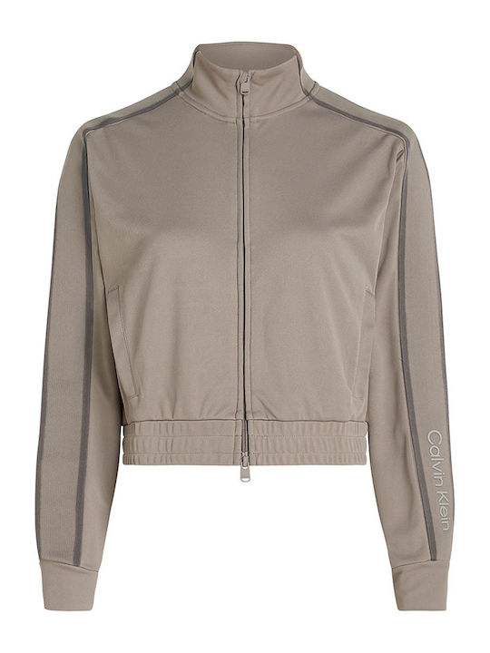 Women's Cardigan with Zipper Purple