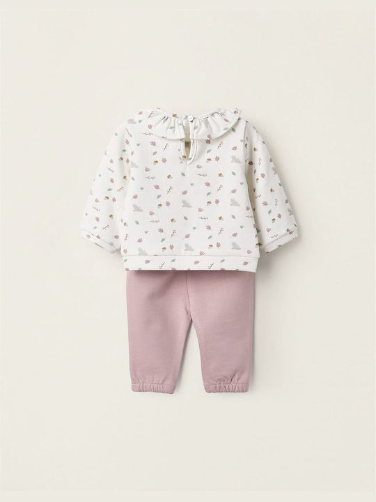 Zippy Kids Sweatpants Set White