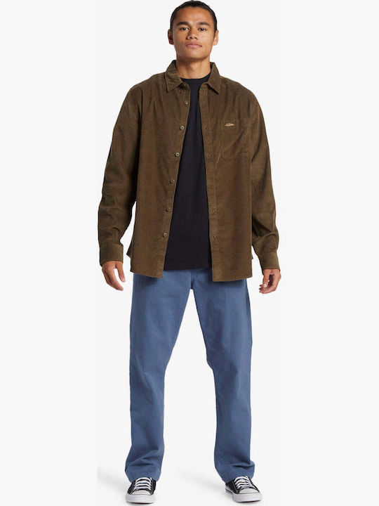 Smoke Trail Long-sleeved Corduroy Shirt Canteen Smoke