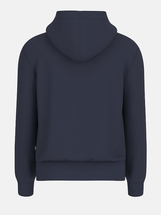 Sweatshirt with Hood Navy Blue