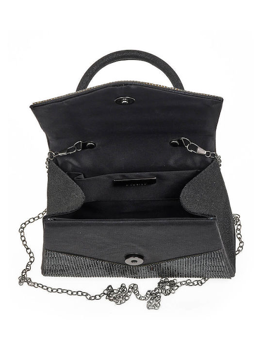Stoff Damenhandtasche Handtasche Schwarz