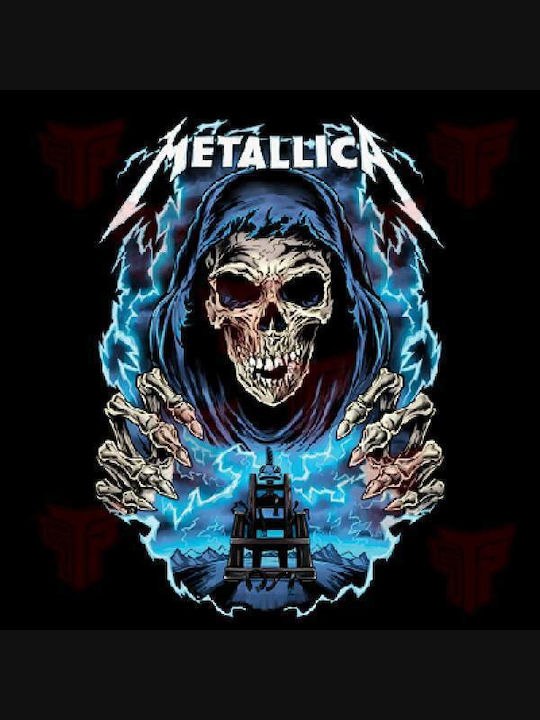 Дамски суитшърт с голям принт Takeposition Metallica черен 336-7755