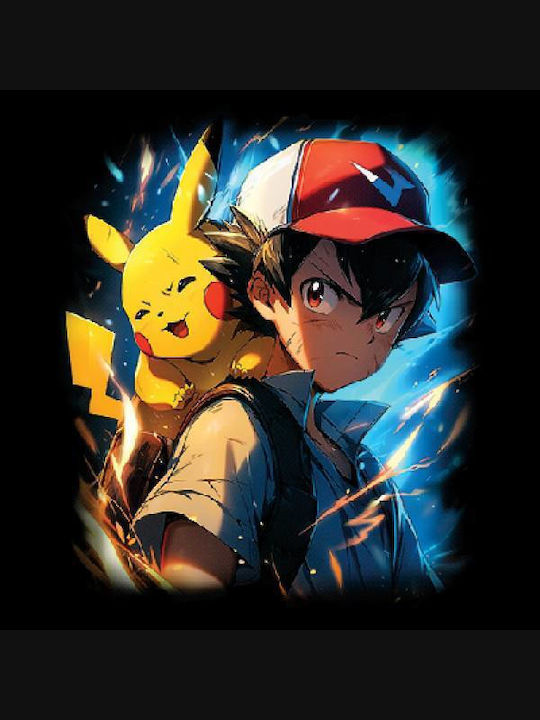 Φούτερ Κουκούλα Takeposition H-cool Anime Pokemon Ash Pikachu Μαύρο 907-1415