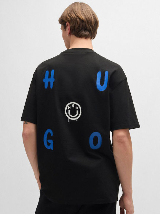 Hugo Boss T-shirt Bărbătesc cu Mânecă Scurtă Black