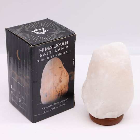 Weiße Himalaya-Salzlampe Felsenform Kristallfelsen 20cm