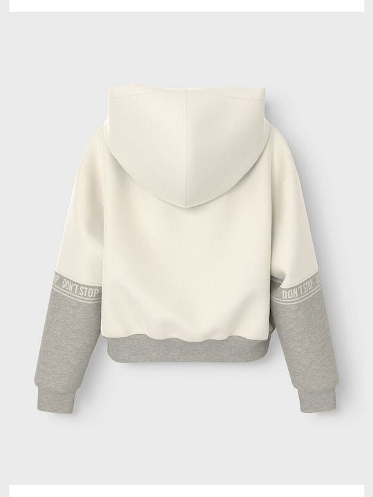 Brand Kids Sweatshirt with Hood White