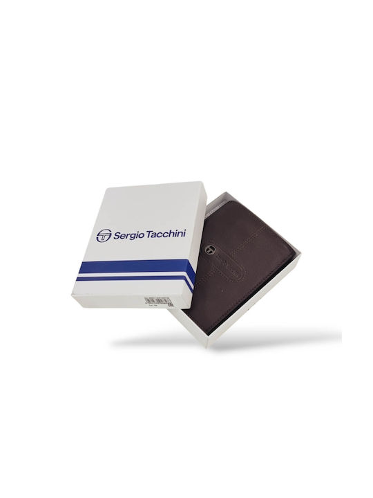 Sergio Tacchini Men's Leather Wallet with RFID Brown