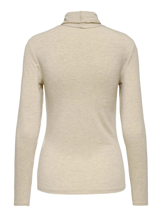 Only Women's Blouse Long Sleeve Oatmeal