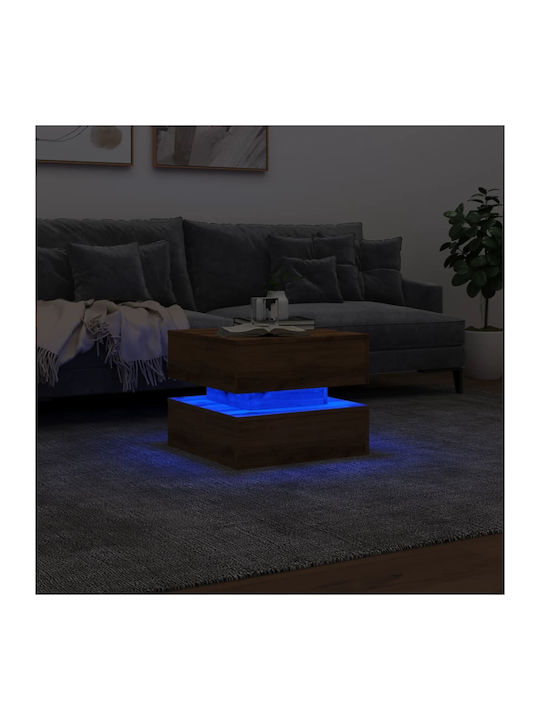 Square Side Table Wooden Artisian Oak 50x50x40cm