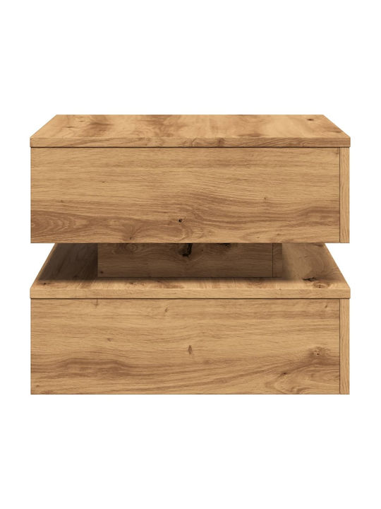 Square Side Table Wooden Artisian Oak 50x50x40cm