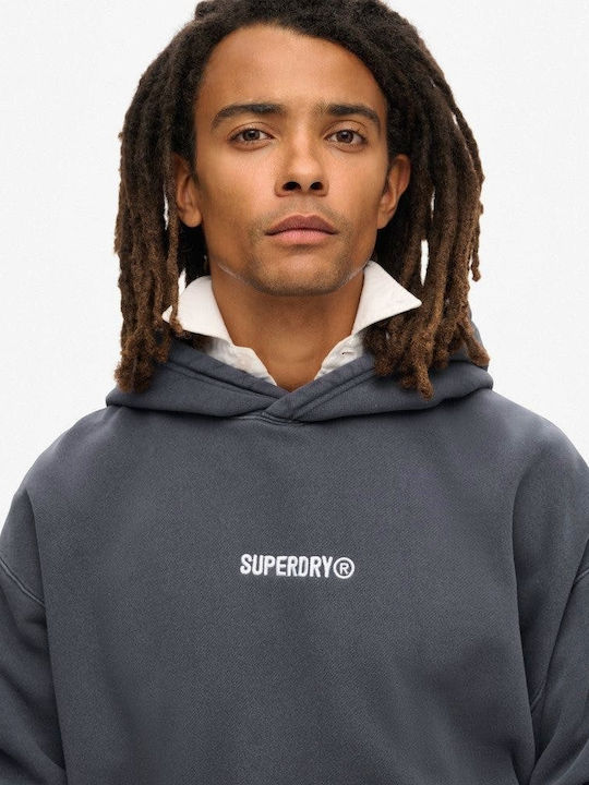 Graphic Sweatshirt with Hood Gray