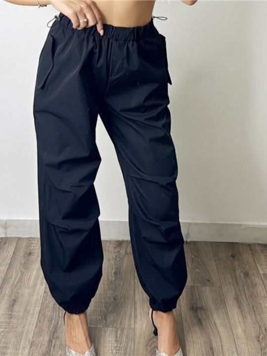 Chica Femei Tesatura Pantaloni Cargo Black