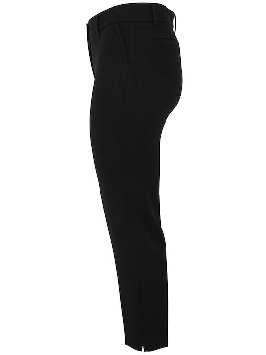 Women's Fabric Trousers Slim Fit Black
