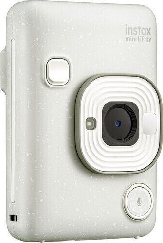 Fujifilm Instax Mini LiPlay Instant Camera + 1x10 Sheets of Paper & Magnetic Frame Akyta Misty White