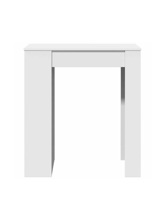 Vidaxl Τραπέζι Μπαρ Ράφια Λευκό 95x47x103,5cm Επεξεργ Ξύλο 1 Τεμ Λευκό