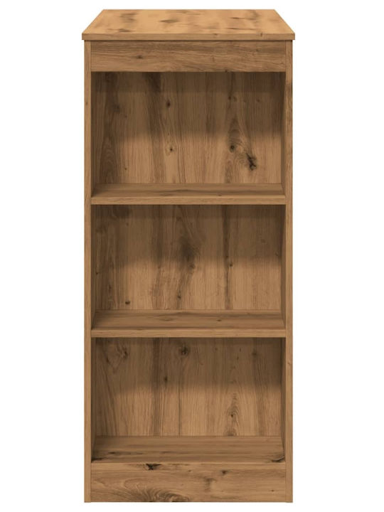 Vidaxl Bar Table Oak Rails 95x47x103.5cm Processed Wood 1 Piece Brown