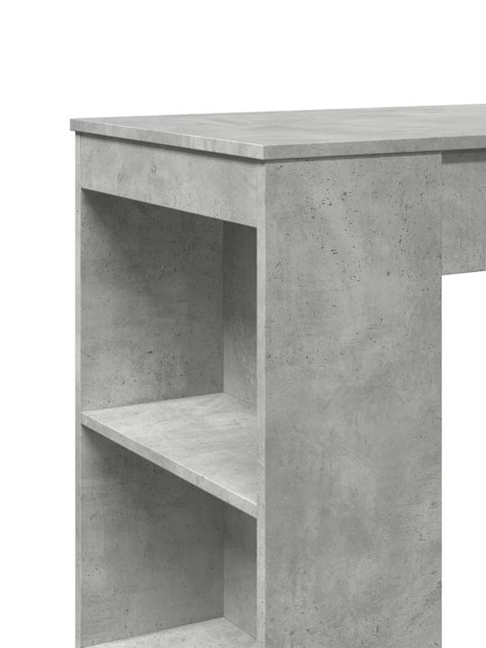Vidaxl Bar Table with Shelves Gray 95x47x103.5cm Engineered Wood 1 Piece Gray