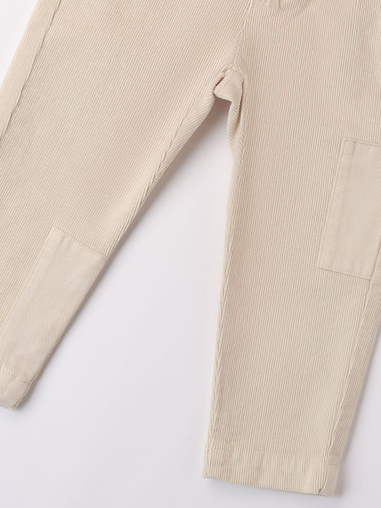 Kids' Corduroy Pants Ecru